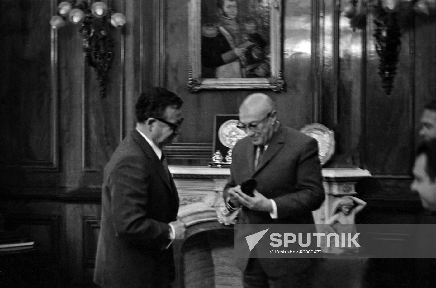 President of Chile Salvador Allende and Soviet surgeon Alexander VIshnevsky