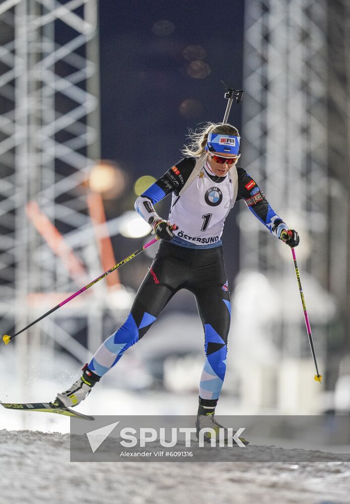 Sweden Biathlon World Cup Women Sprint