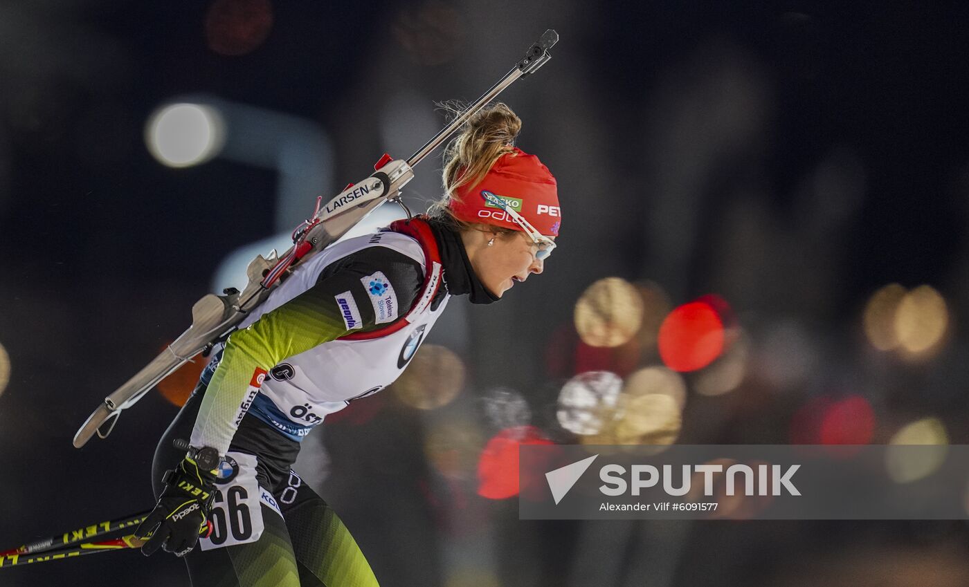 Sweden Biathlon World Cup Women Sprint