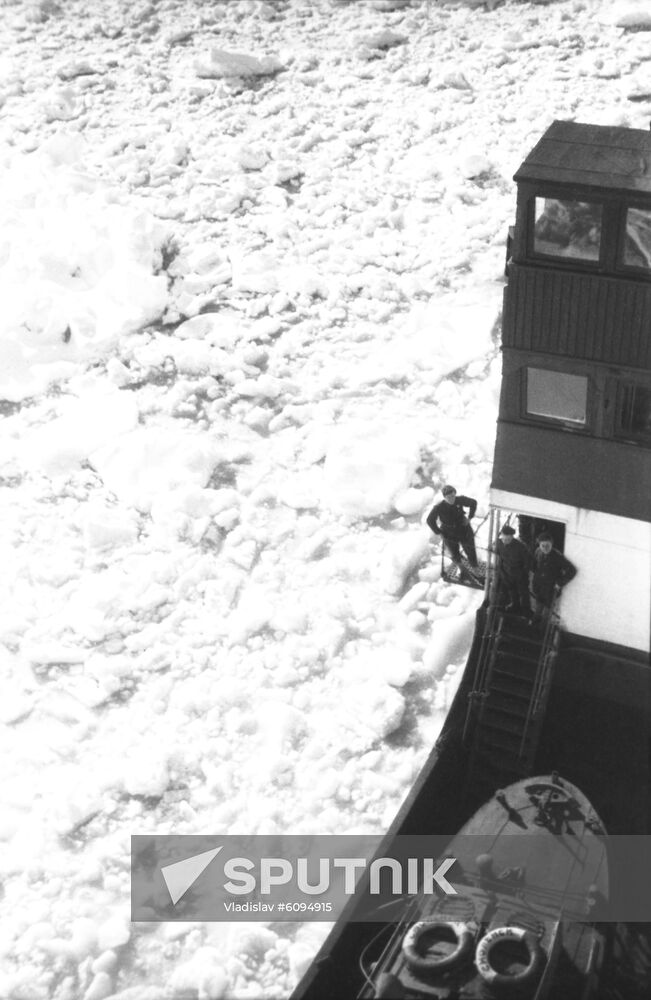 Rescuing SS Chelyuskin steamship expedition members