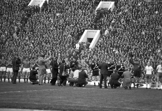 Soviet footballer Lev Yashin's last match