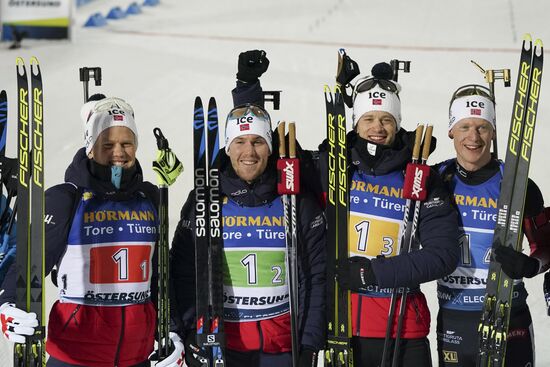 Sweden Biathlon World Cup Men Relay Competition