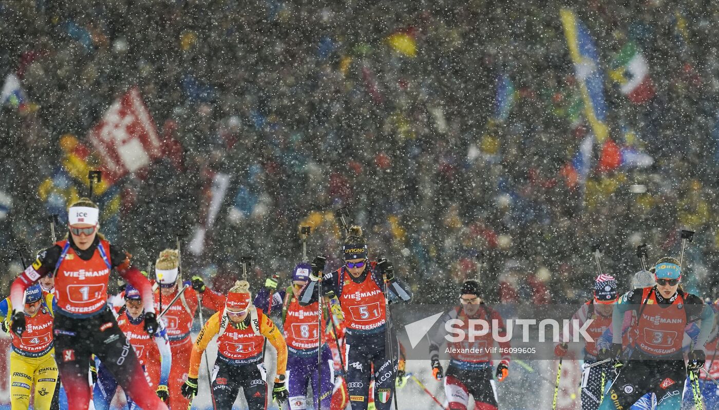 Sweden Biathlon World Cup Women Relay Competition