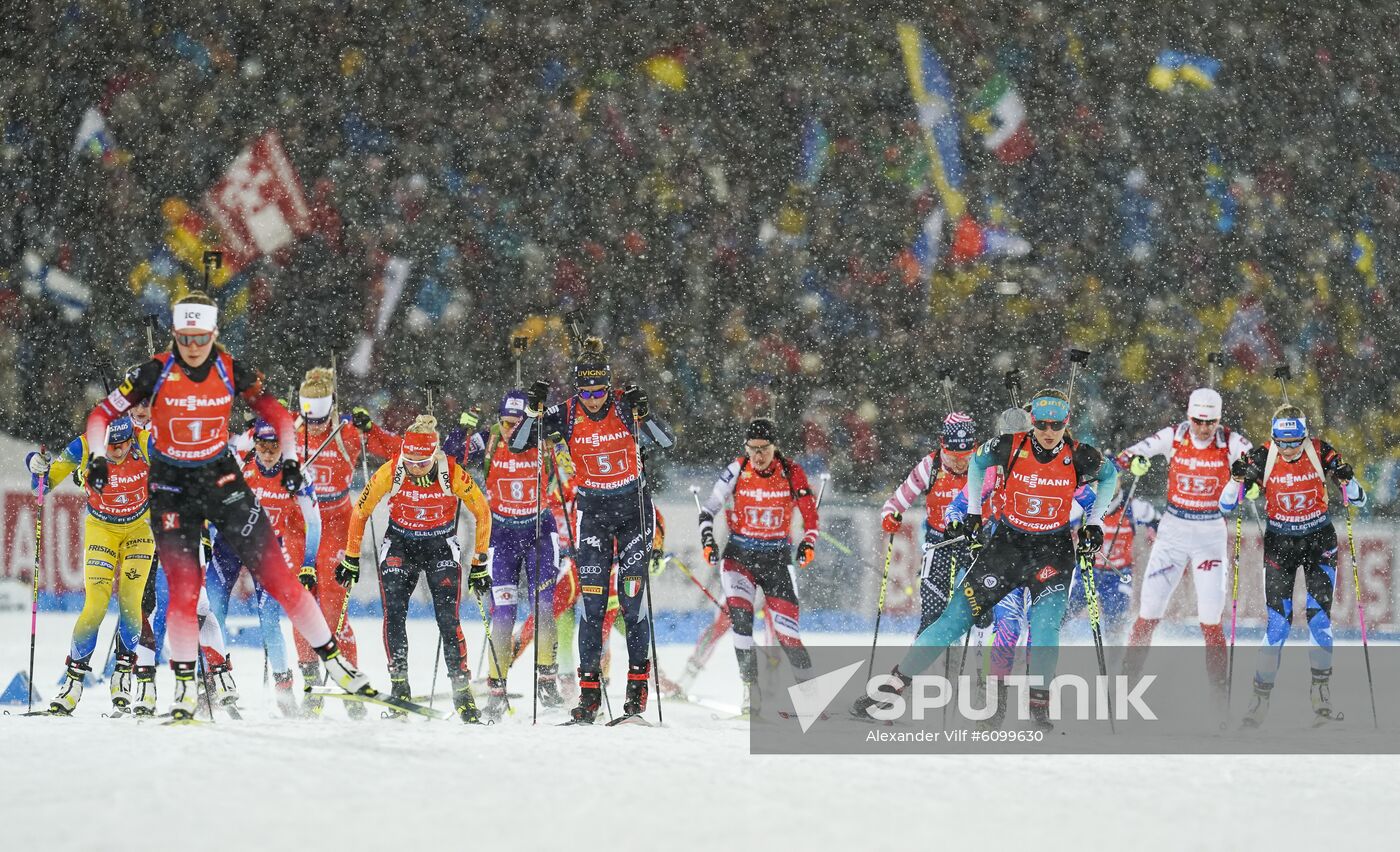 Sweden Biathlon World Cup Women Relay Competition