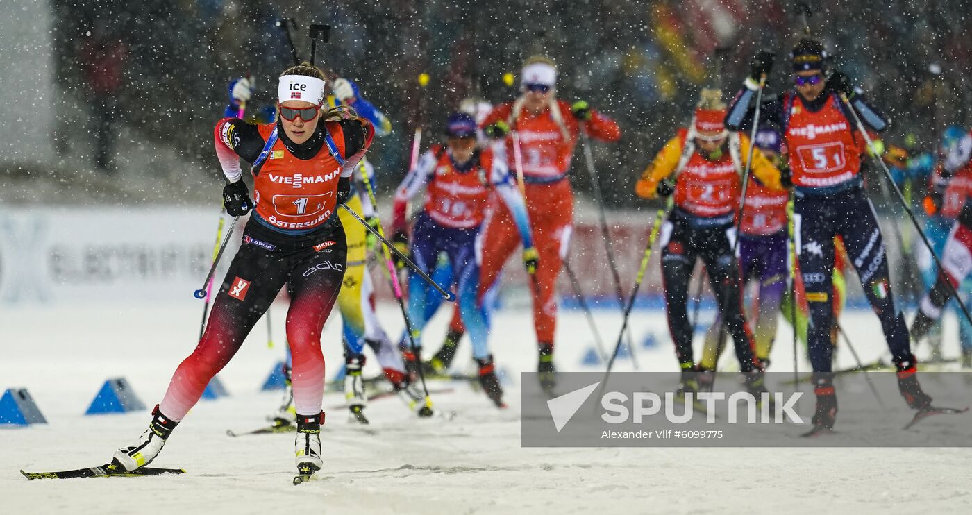 Sweden Biathlon World Cup Women Relay Competition