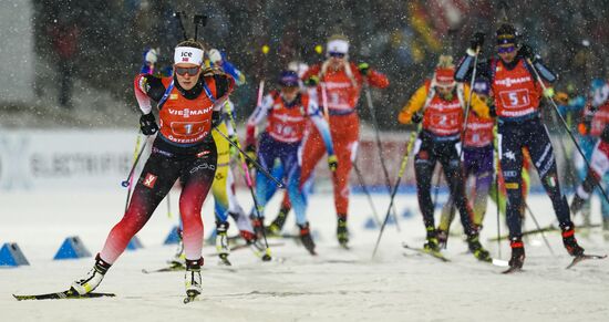 Sweden Biathlon World Cup Women Relay Competition