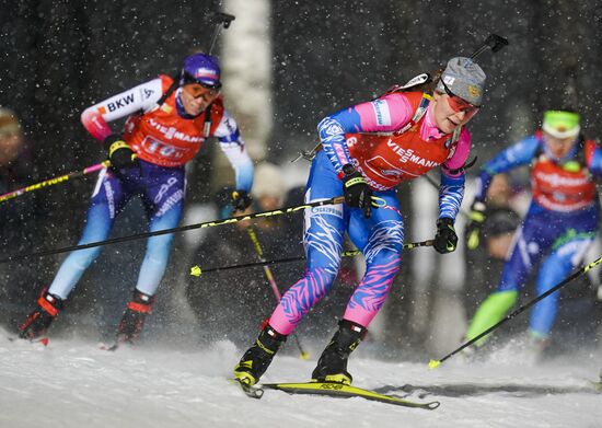 Sweden Biathlon World Cup Women Relay Competition