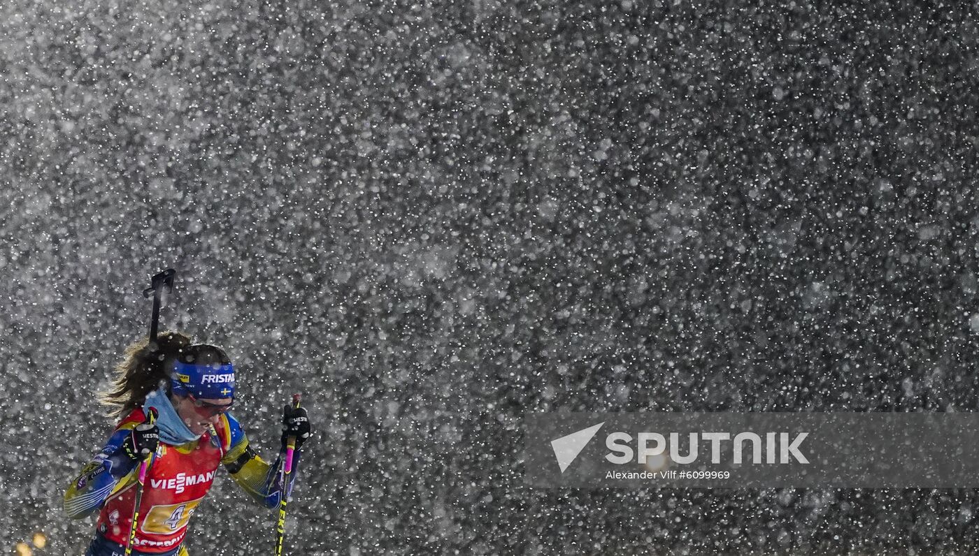 Sweden Biathlon World Cup Women Relay Competition