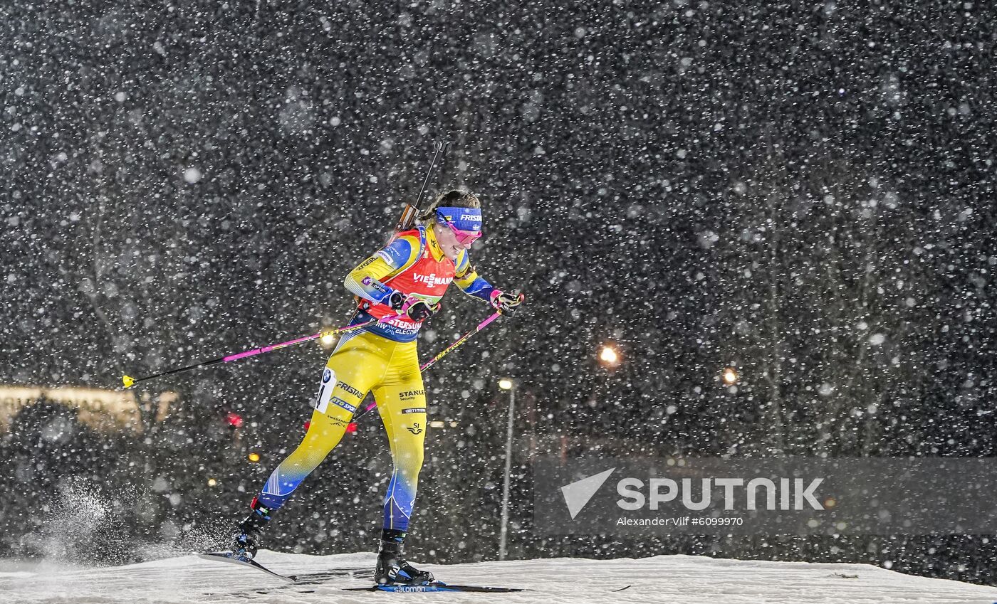 Sweden Biathlon World Cup Women Relay Competition