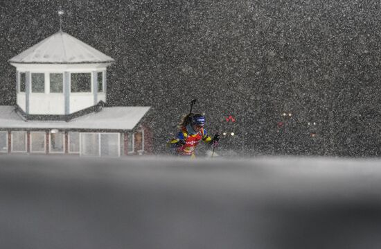 Sweden Biathlon World Cup Women Relay Competition
