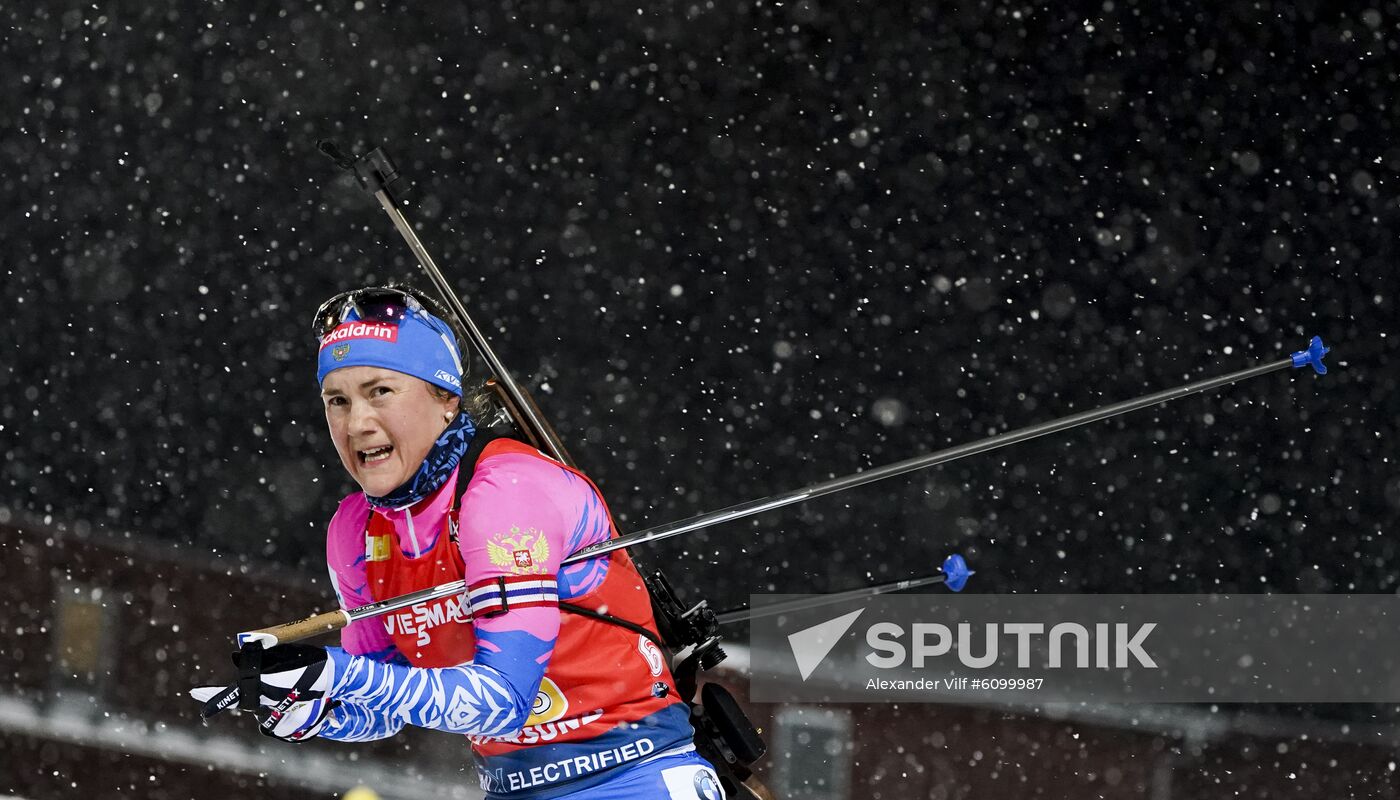 Sweden Biathlon World Cup Women Relay Competition