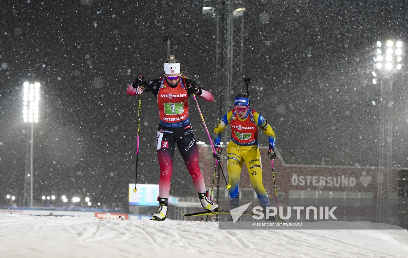 Sweden Biathlon World Cup Women Relay Competition