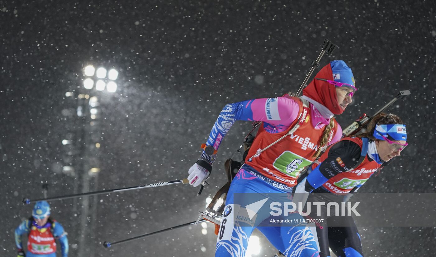 Sweden Biathlon World Cup Women Relay Competition