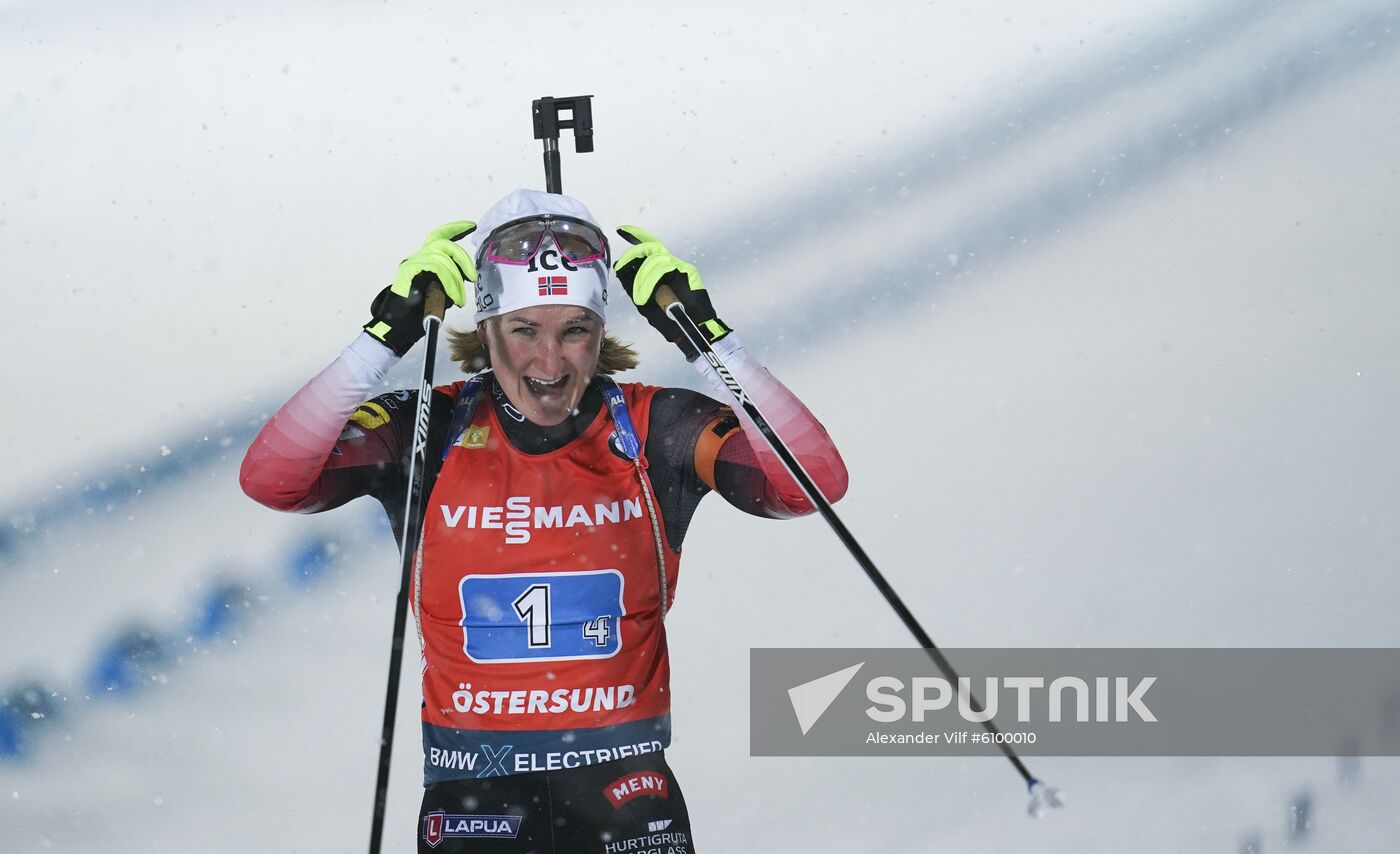Sweden Biathlon World Cup Women Relay Competition