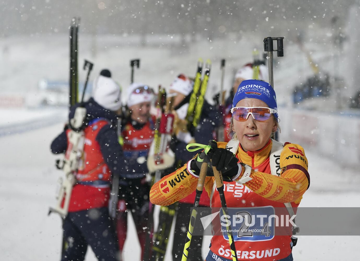 Sweden Biathlon World Cup Women Relay Competition