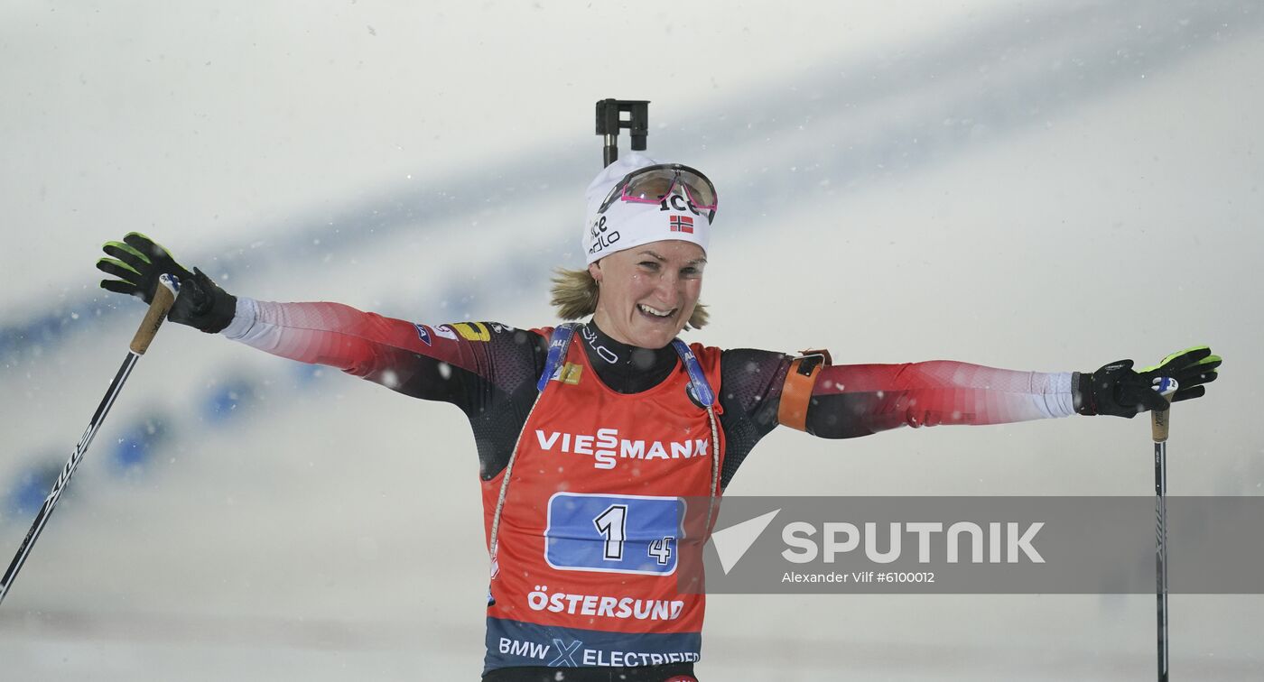 Sweden Biathlon World Cup Women Relay Competition