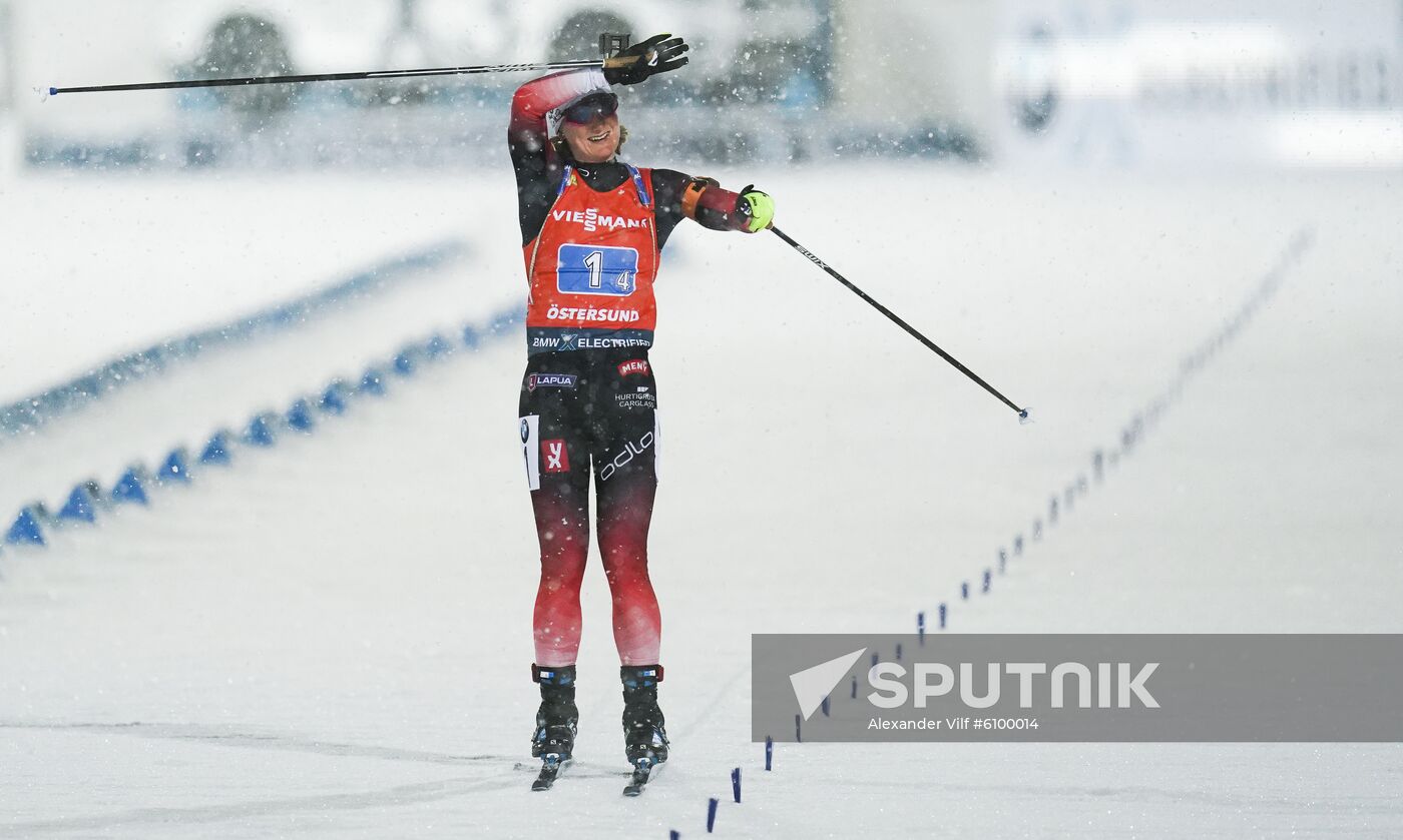 Sweden Biathlon World Cup Women Relay Competition