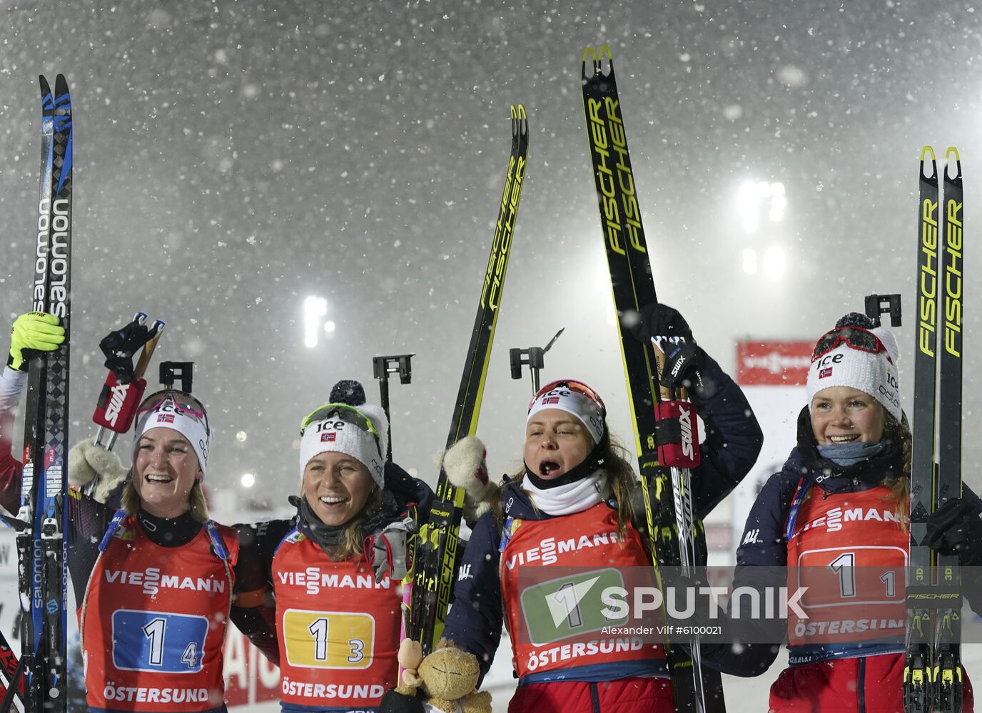 Sweden Biathlon World Cup Women Relay Competition