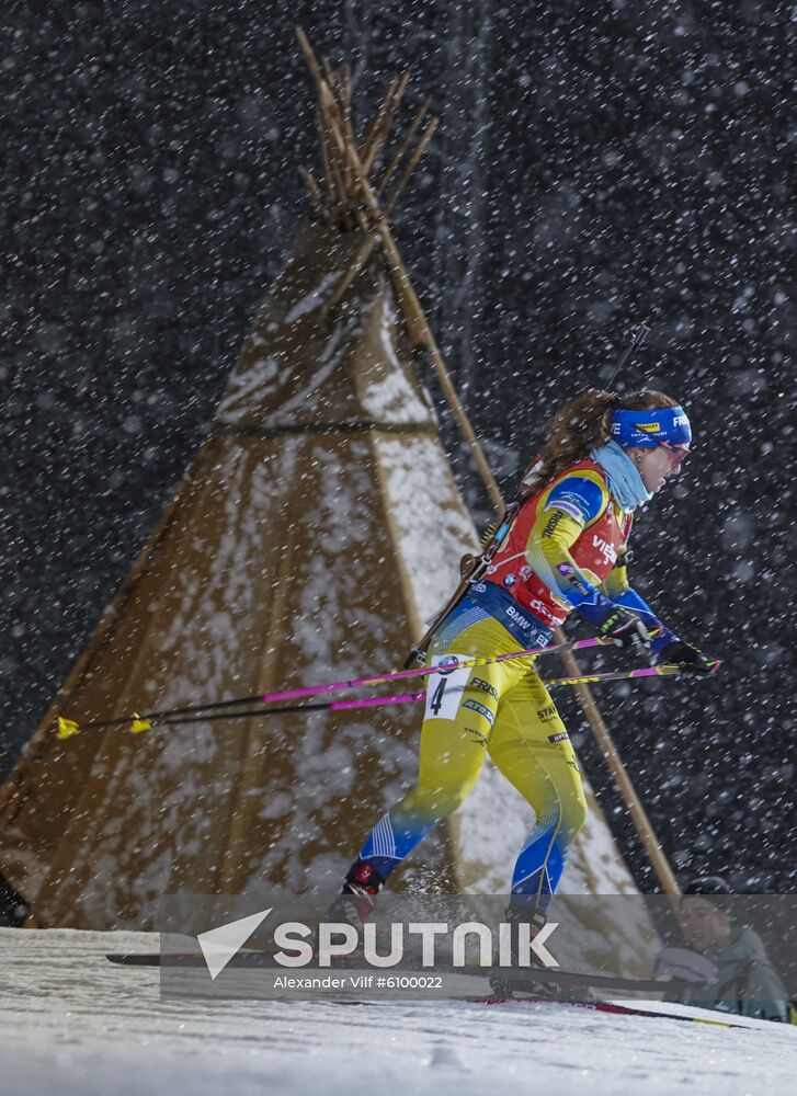 Sweden Biathlon World Cup Women Relay Competition