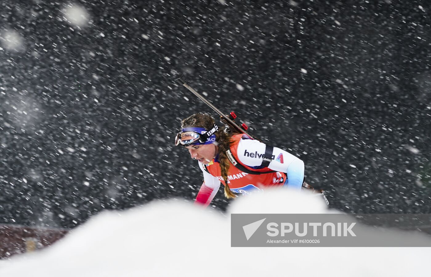 Sweden Biathlon World Cup Women Relay Competition