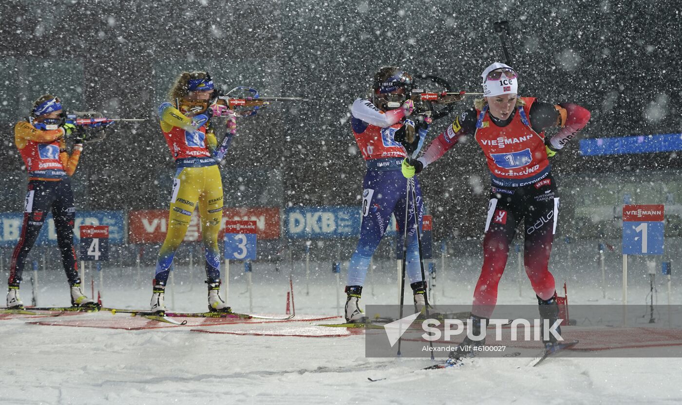 Sweden Biathlon World Cup Women Relay Competition