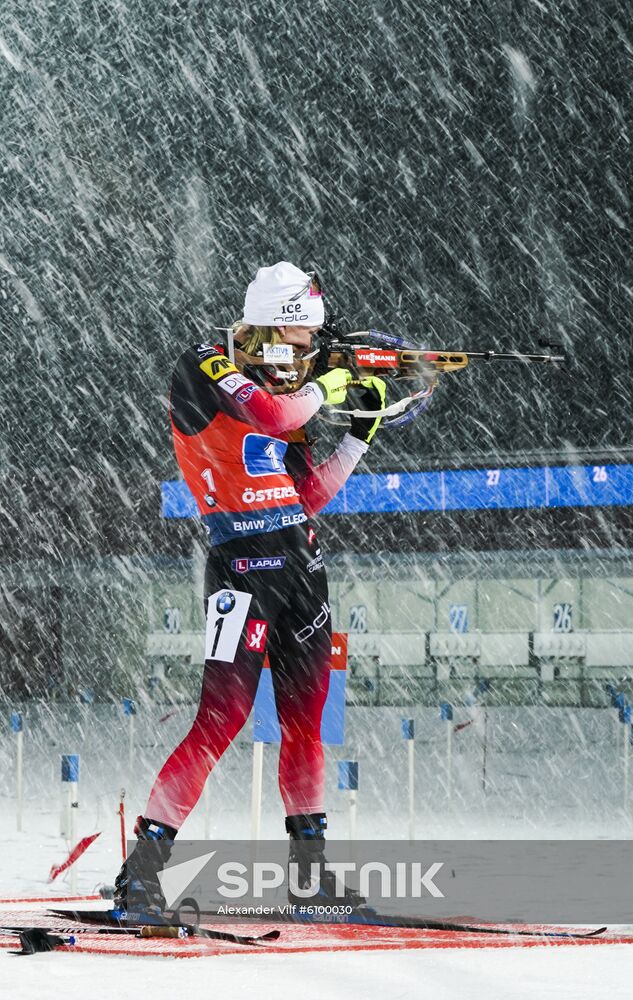 Sweden Biathlon World Cup Women Relay Competition