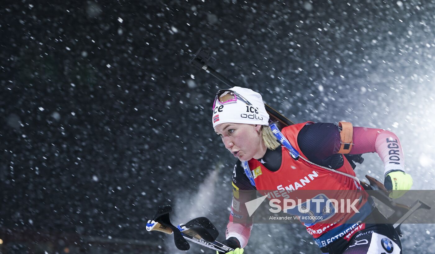 Sweden Biathlon World Cup Women Relay Competition