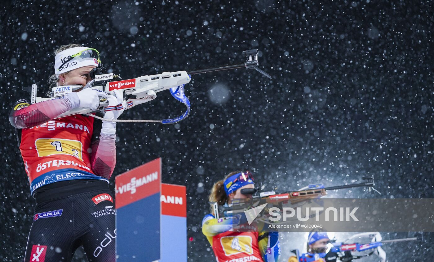 Sweden Biathlon World Cup Women Relay Competition