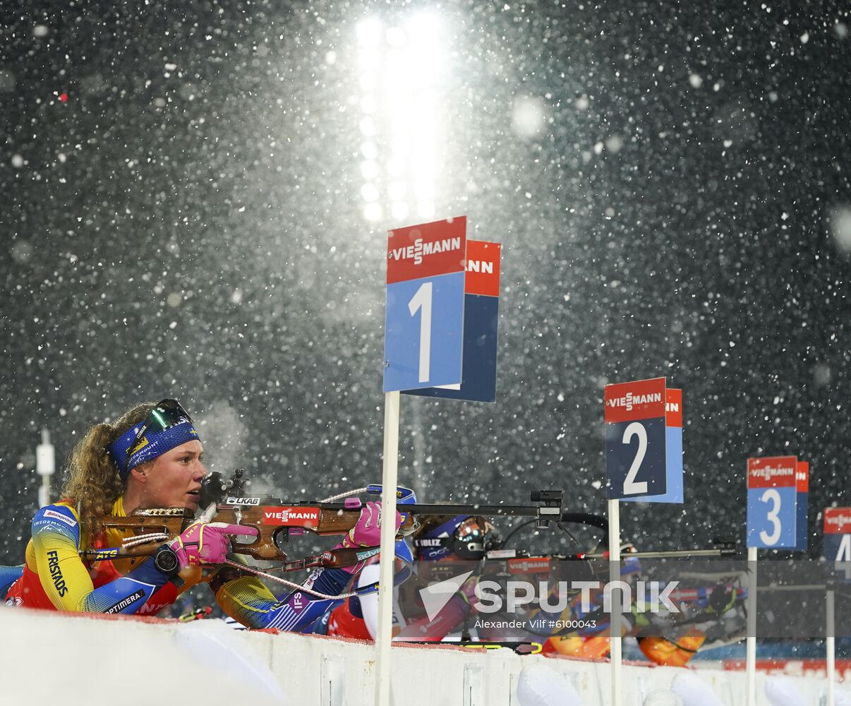 Sweden Biathlon World Cup Women Relay Competition
