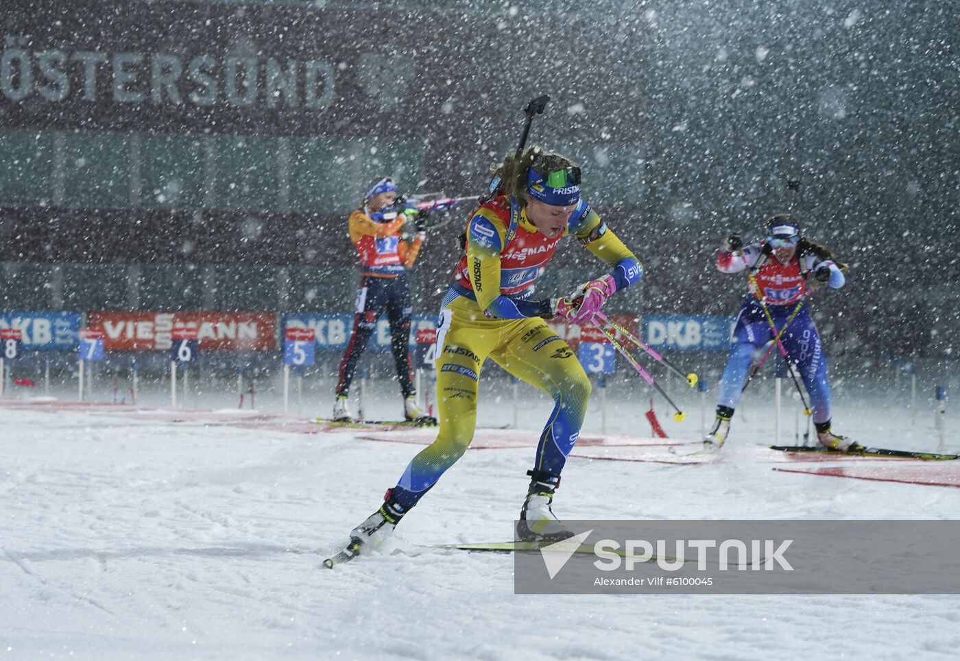 Sweden Biathlon World Cup Women Relay Competition