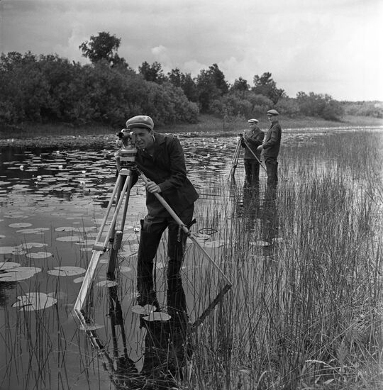 Marsh drainage project