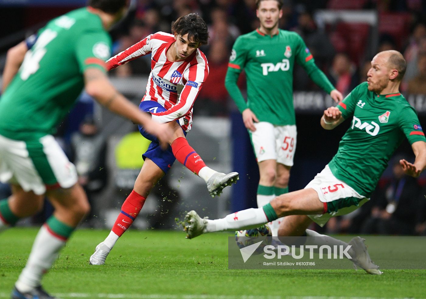 Spain Soccer Champions League Atletico - Lokomotiv