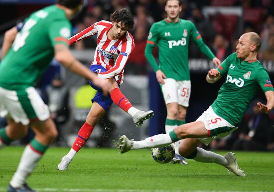 Spain Soccer Champions League Atletico - Lokomotiv