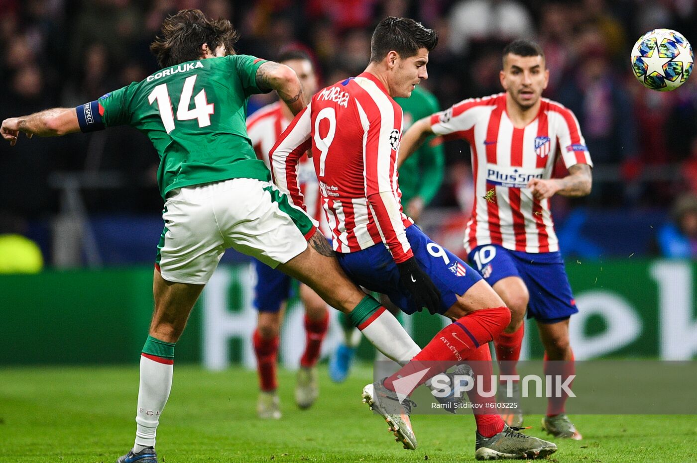 Spain Soccer Champions League Atletico - Lokomotiv