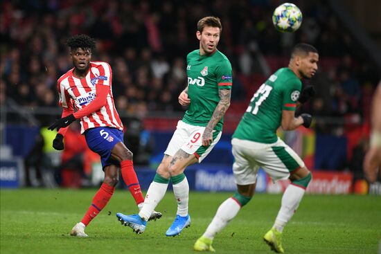 Spain Soccer Champions League Atletico - Lokomotiv