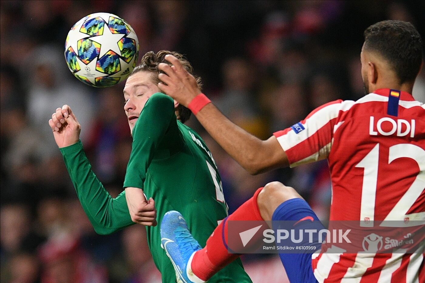 Spain Soccer Champions League Atletico - Lokomotiv