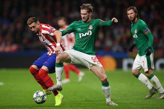 Spain Soccer Champions League Atletico - Lokomotiv