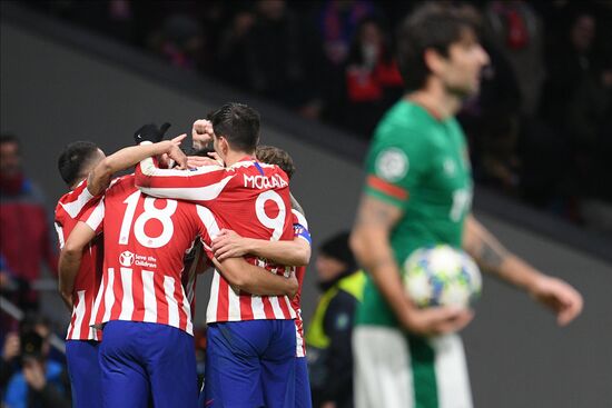 Spain Soccer Champions League Atletico - Lokomotiv