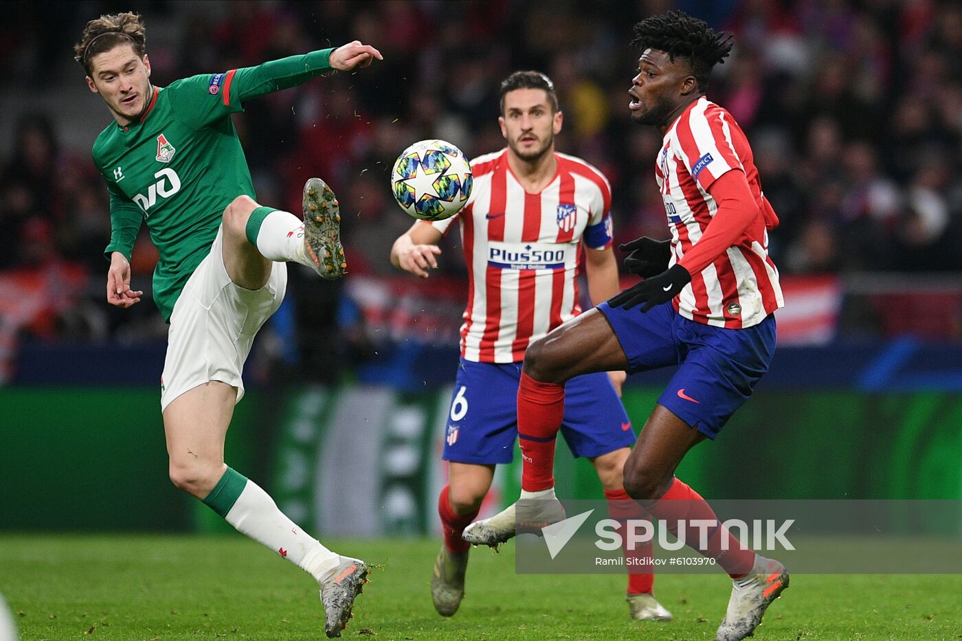 Spain Soccer Champions League Atletico - Lokomotiv