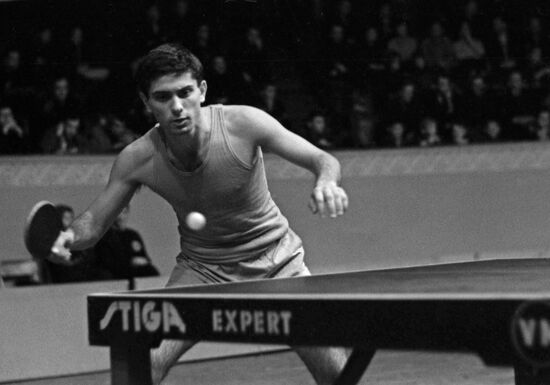 Soviet tennis player Nikolai Novikov