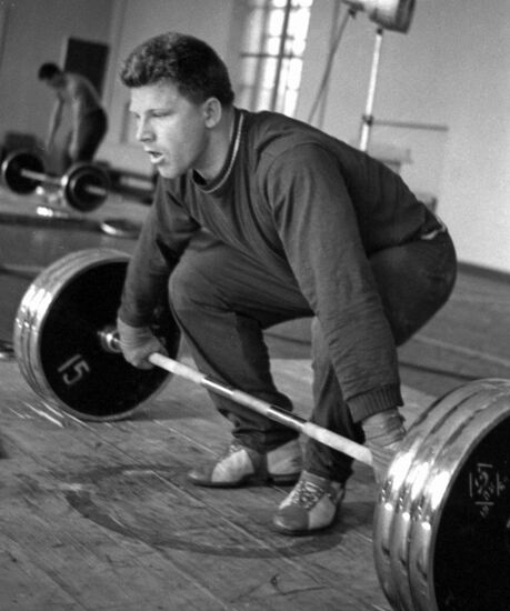 Soviet weightlifter Vladimir Golovanov