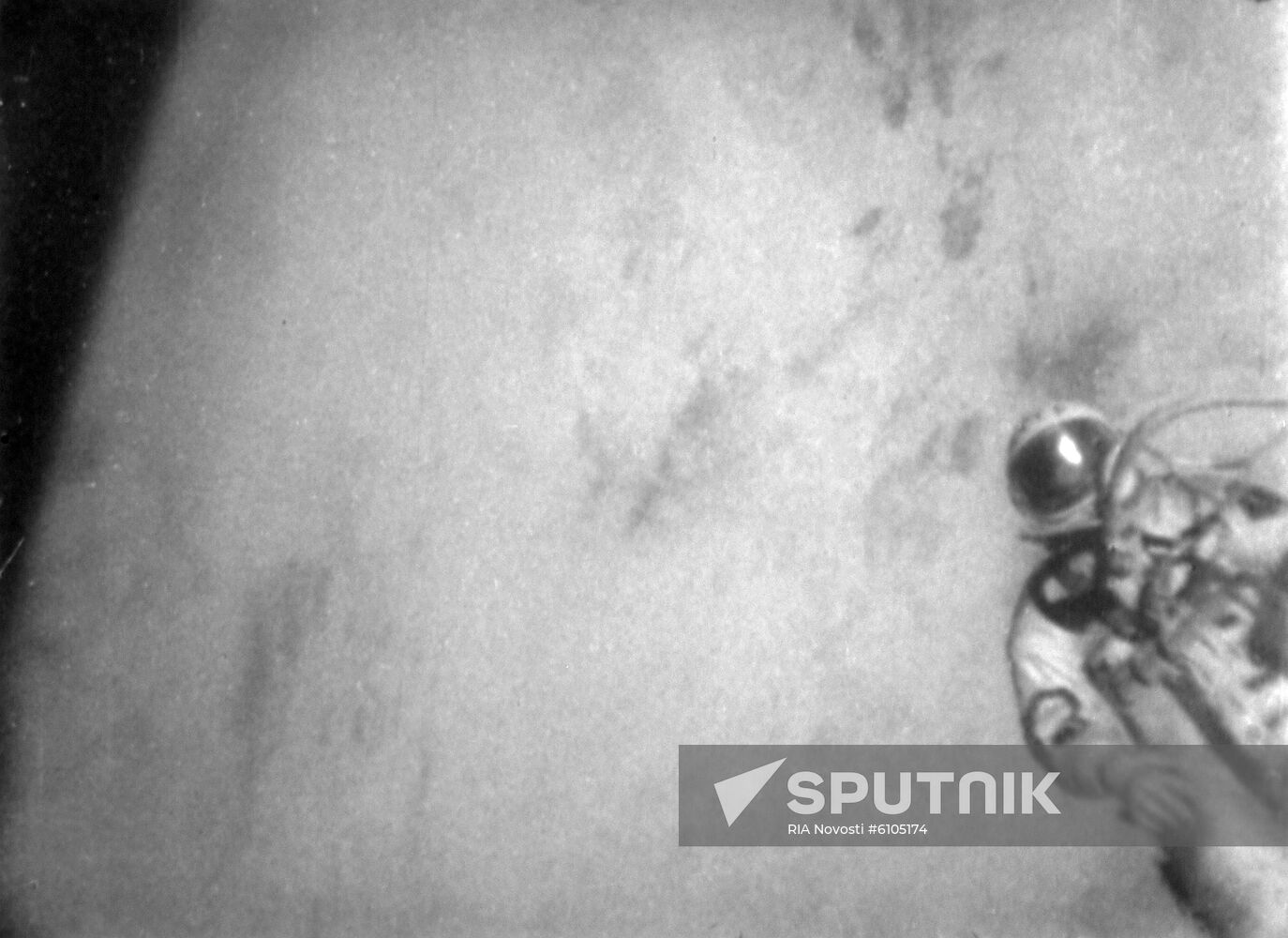 Pilot-cosmonaut of USSR Alexei Leonov's first spacewalk