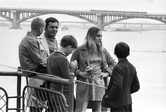 Actress Larisa Kadocnikova and director Yury Ilyenko