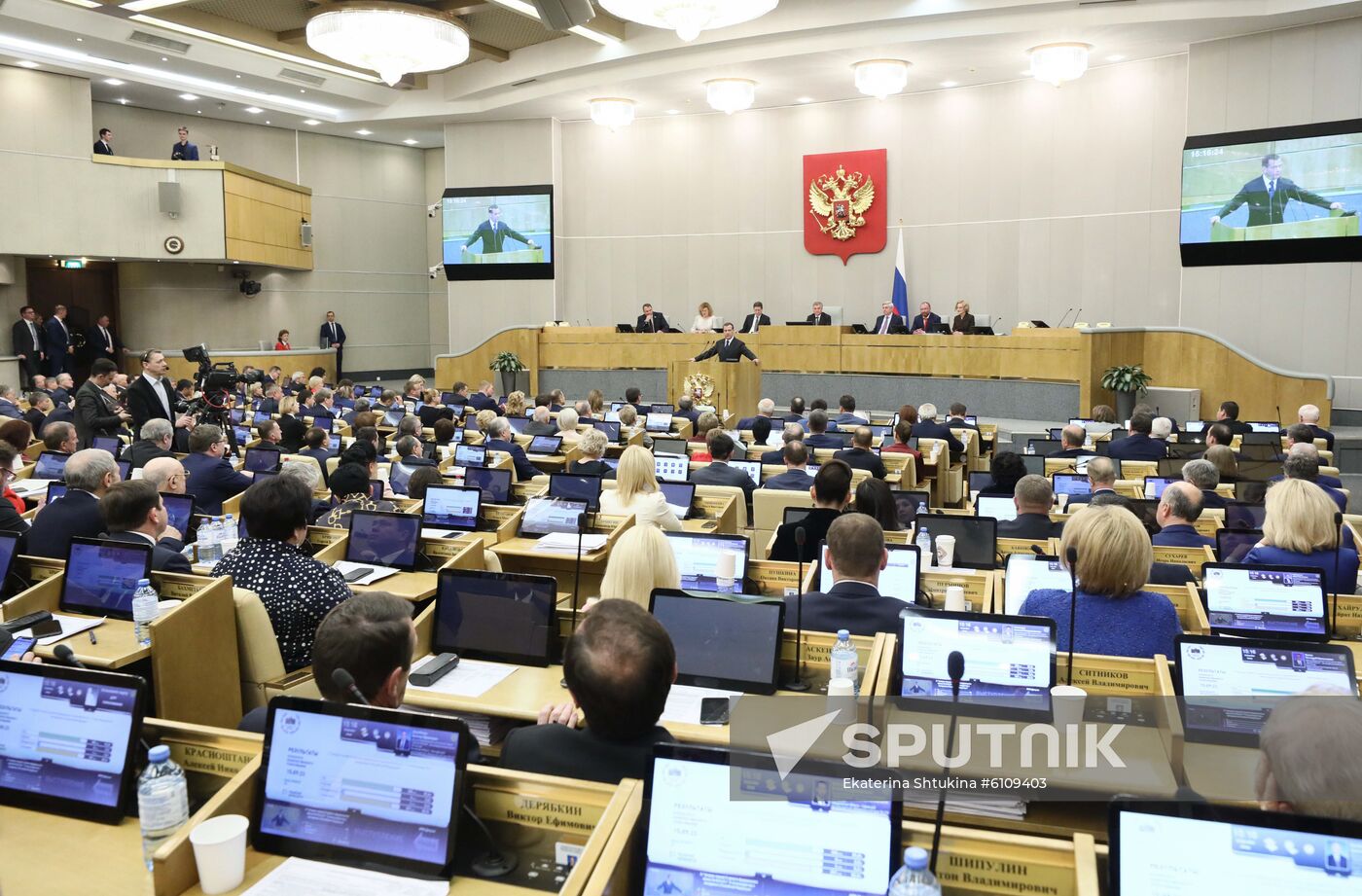 Russia Medvedev Parliament