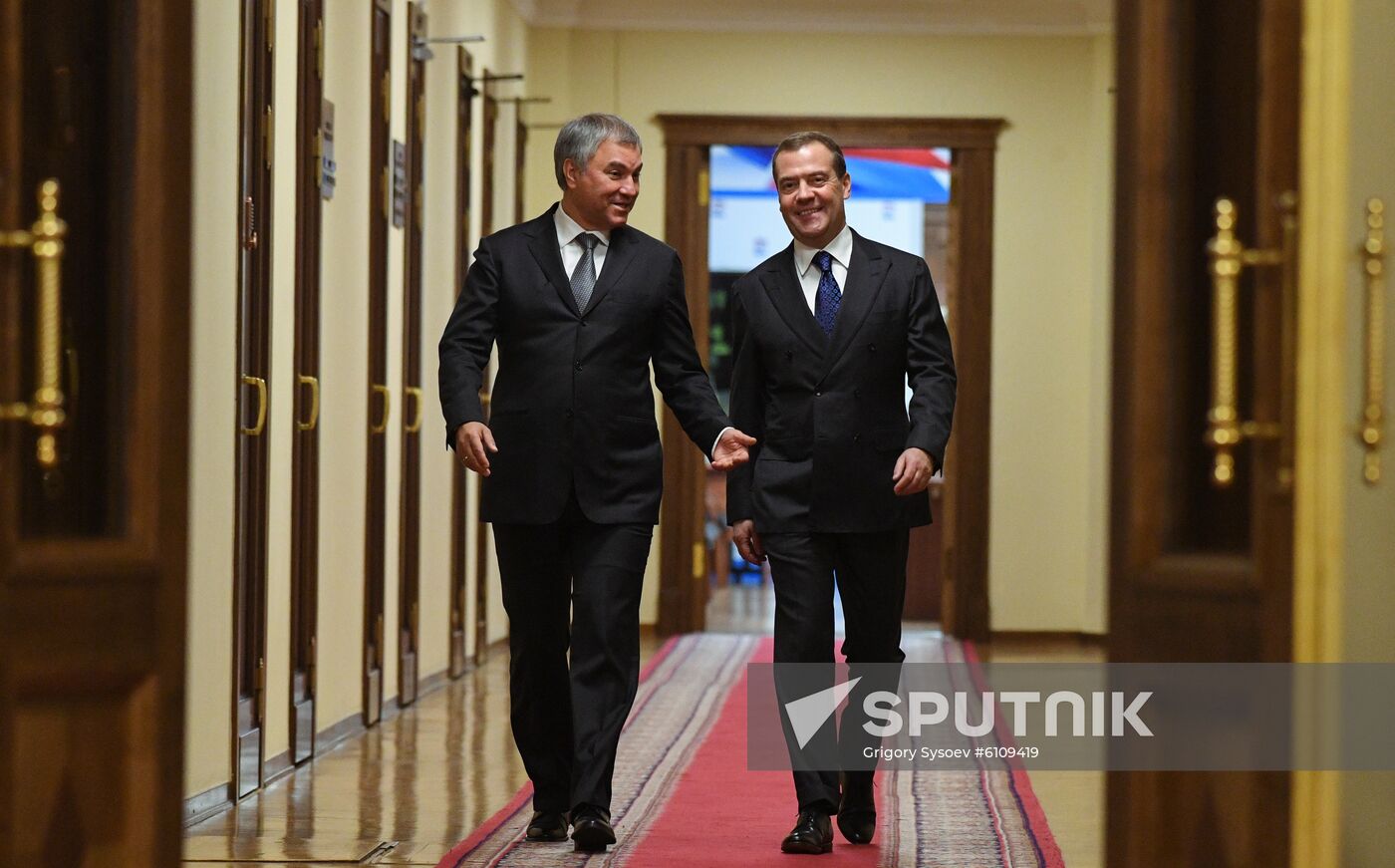 Russia Medvedev Parliament
