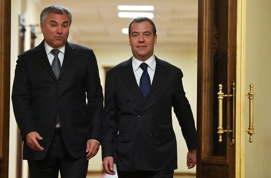 Russia Medvedev Parliament