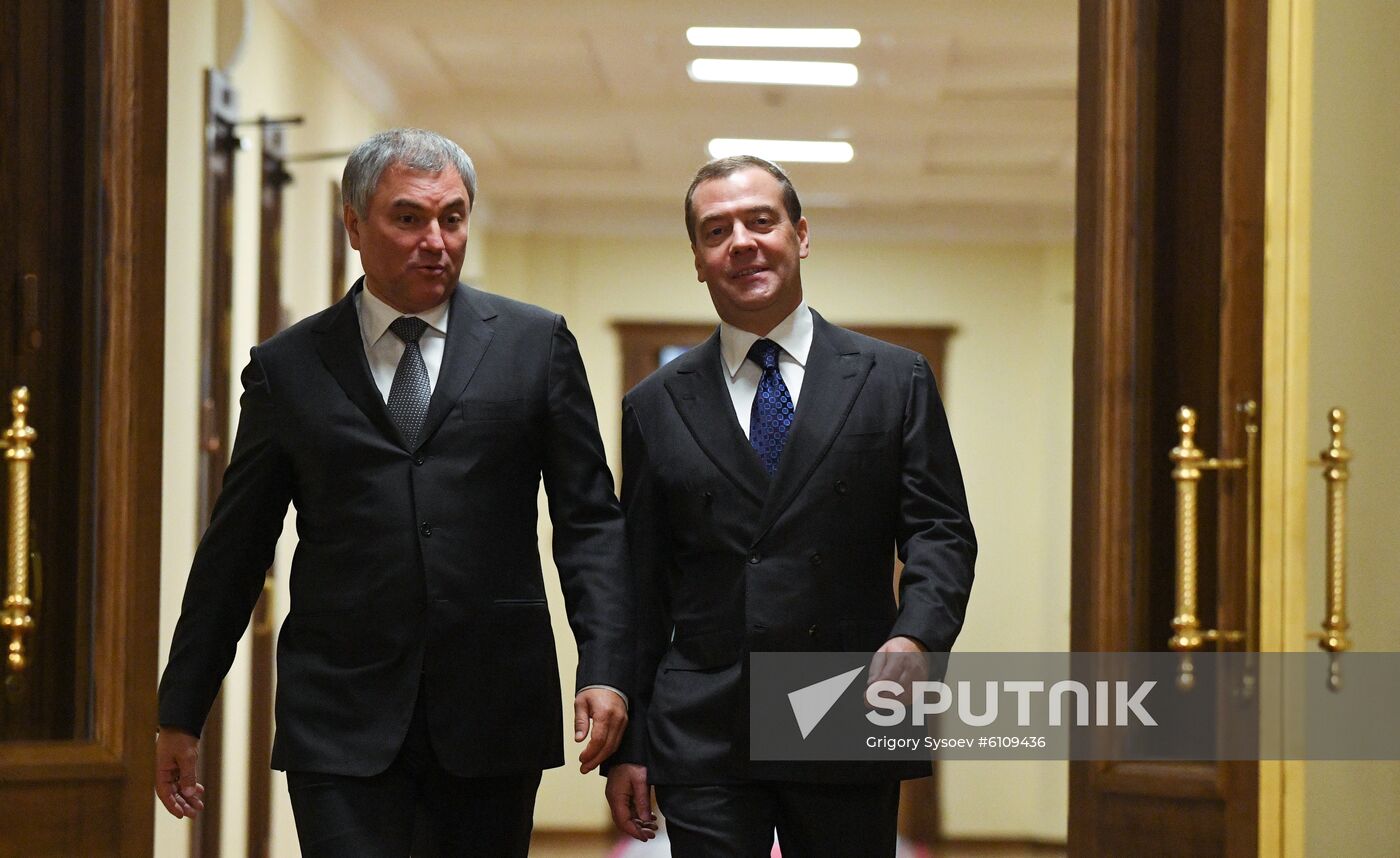 Russia Medvedev Parliament