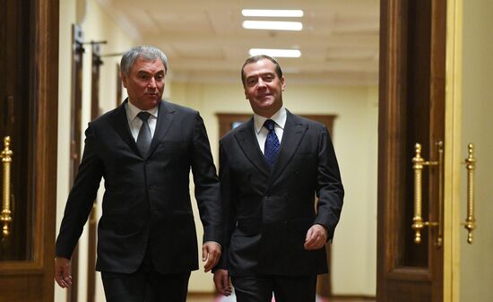 Russia Medvedev Parliament