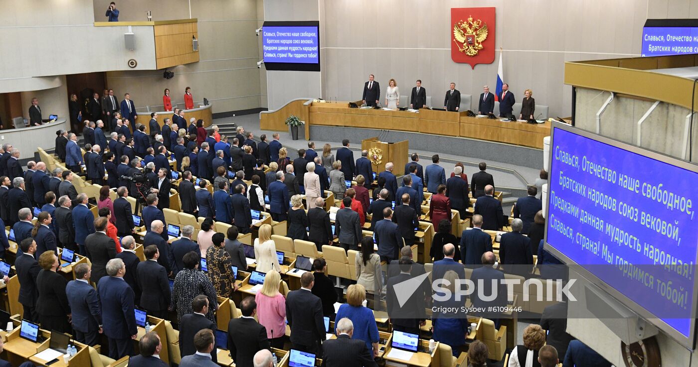 Russia Medvedev Parliament