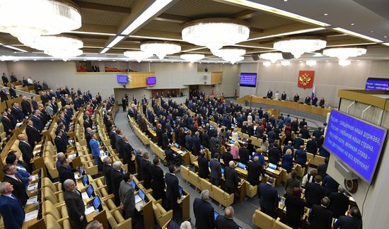 Russia Medvedev Parliament